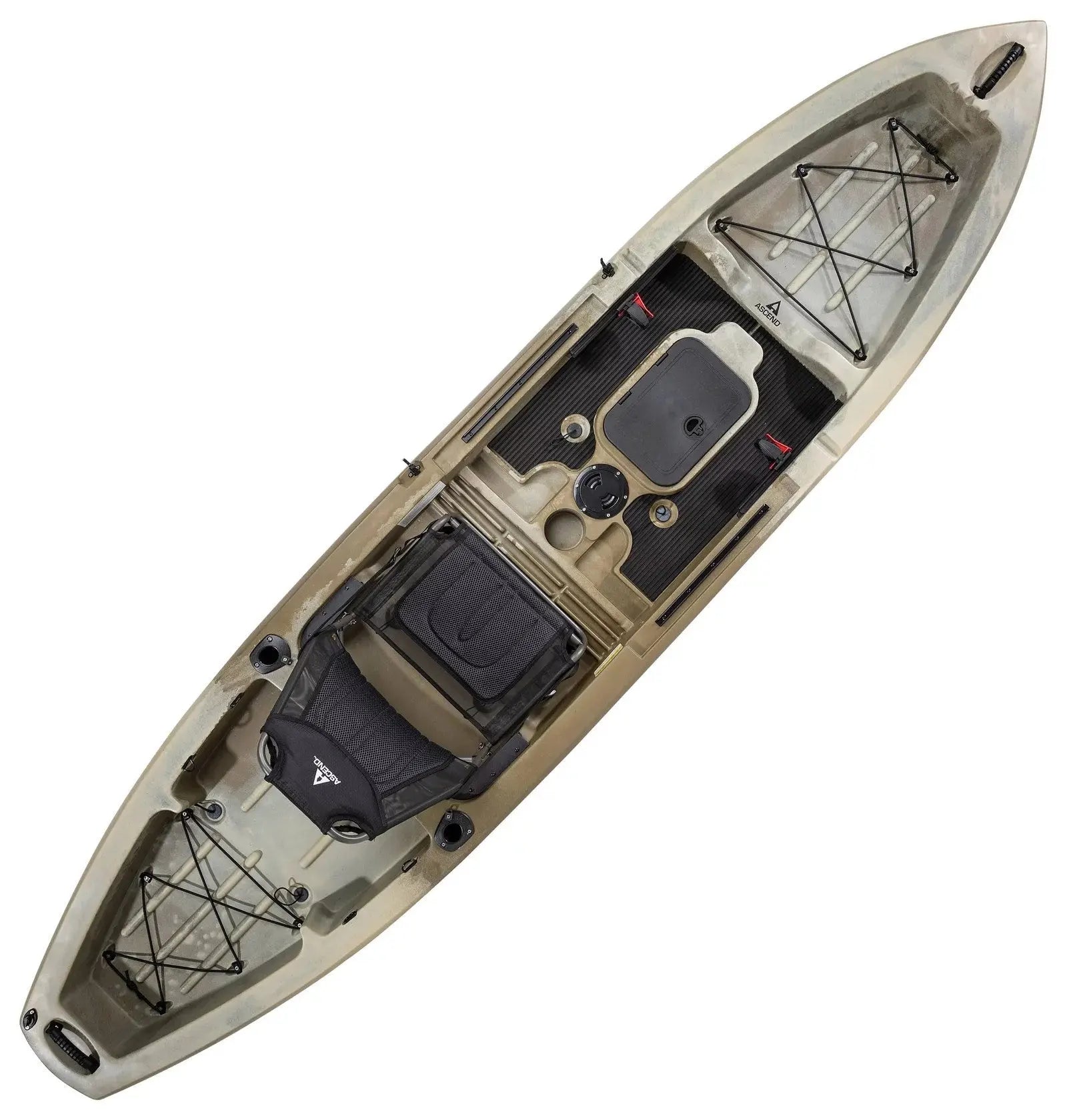 Ascend 12T Sit-On-Top Kayak Stable Fishing &amp; Recreational Kayak with Adjustable Seat