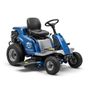 Wellzship Blue Rear-Engine Riding Lawn Mower with Side Discharge Deck
